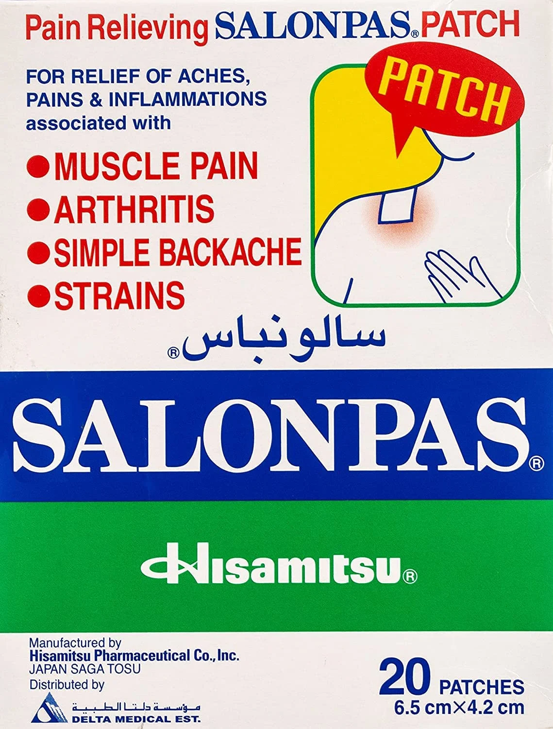 Salonpas Pain Relief Patch - 20 Count