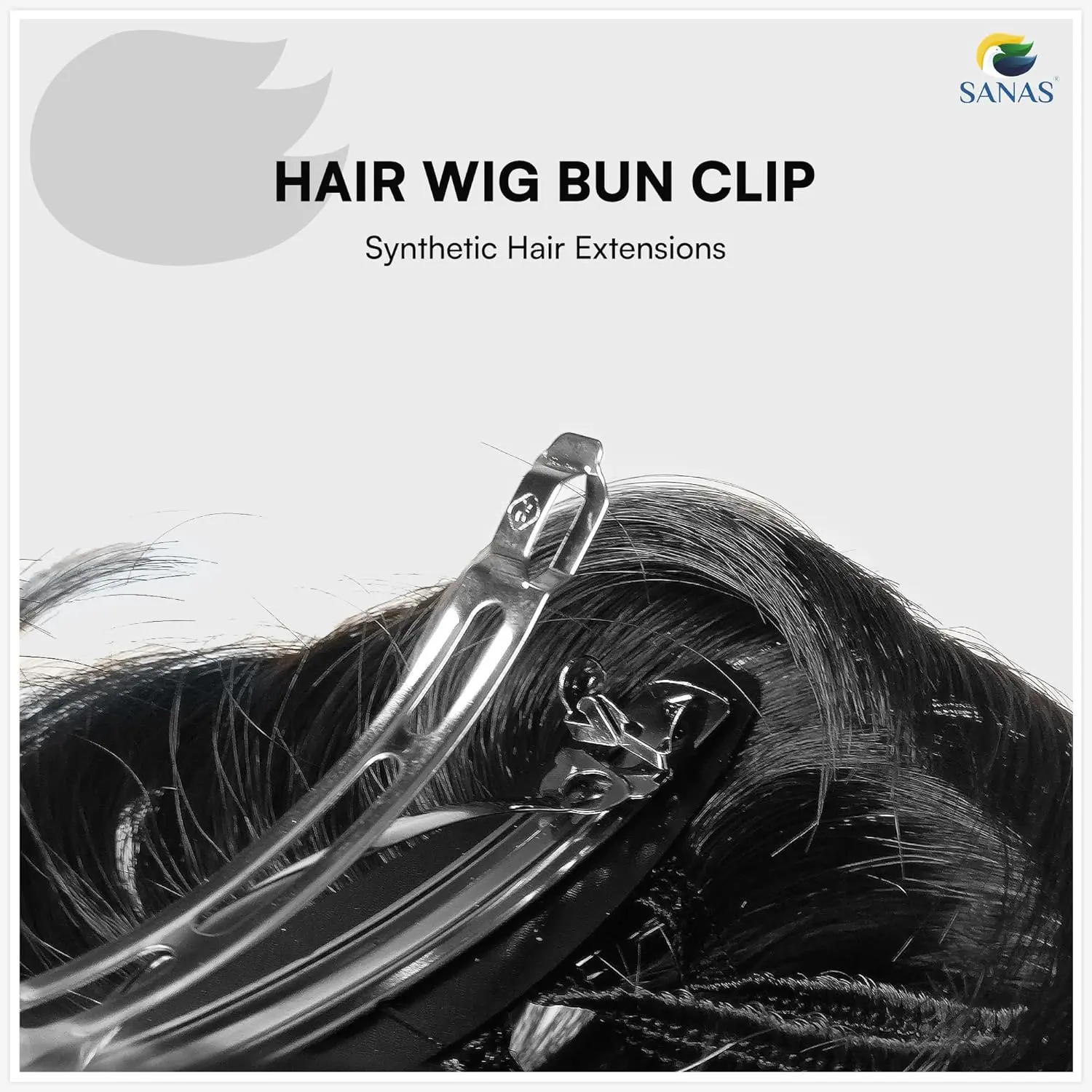 This black Sanas hair bun extension instantly adds volume and elegance to any hairstyle, perfect for special occasions and all hair types.