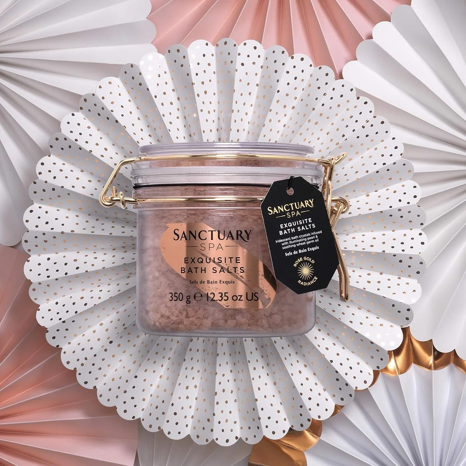 Sanctuary Spa Rose Bath Salts - Relaxing Mineral Soak - Image 3