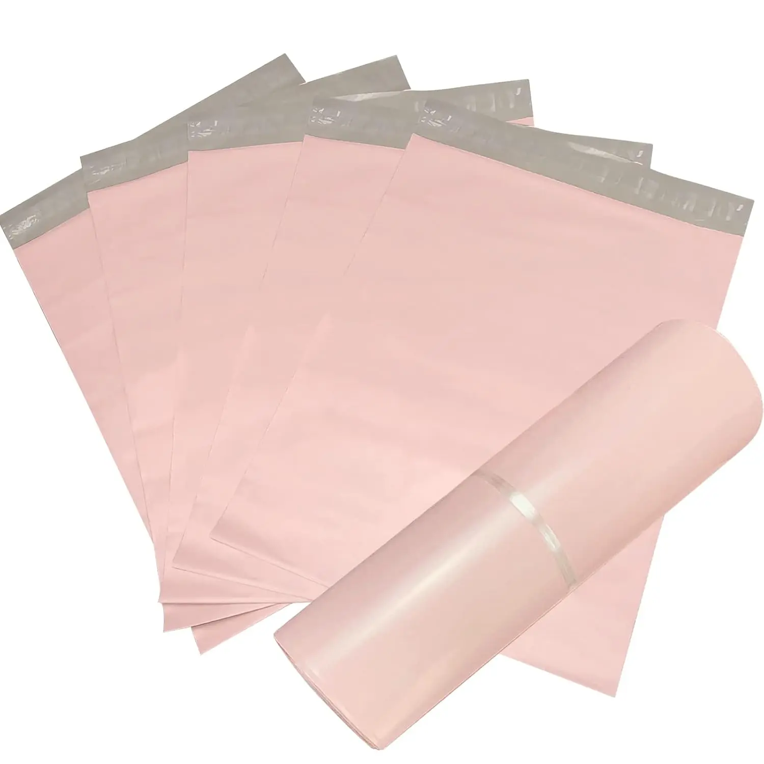 100 pink sanitary disposal bags for discreetly discarding tampons, pads, liners, and wet wipes, featuring a strong self-adhesive seal to lock in odors, and made from durable, waterproof plastic.