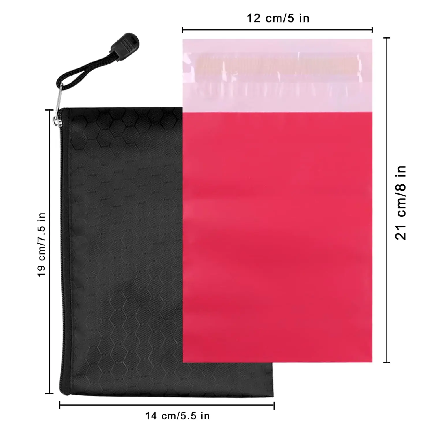 Pink sanitary disposal bags for discreetly disposing of tampons, pads, and liners, featuring an opaque design and included storage bag.