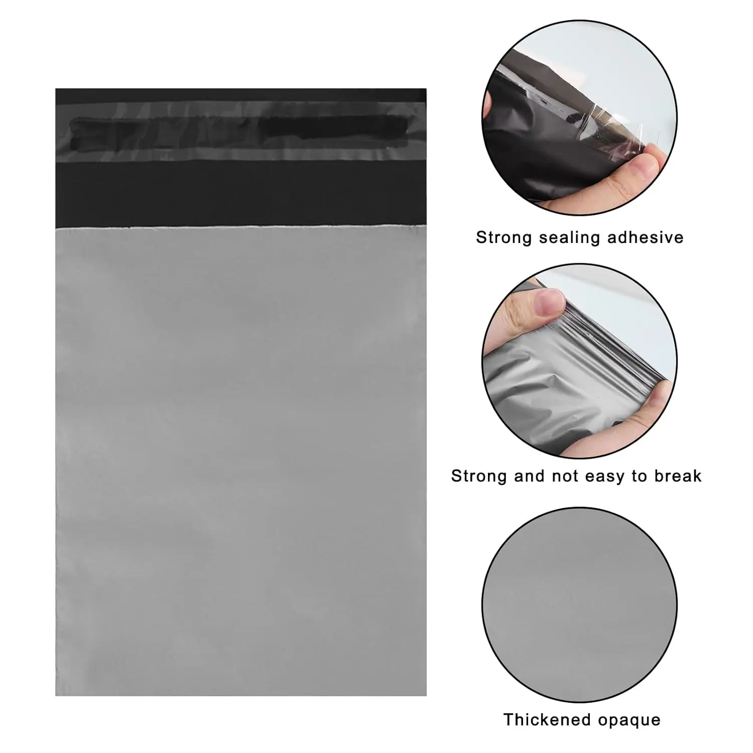 This pack contains 200 gray, opaque sanitary disposal bags with a tape seal for discreet and leak-proof disposal of feminine hygiene products like pads and tampons, along with two storage bags for portability.