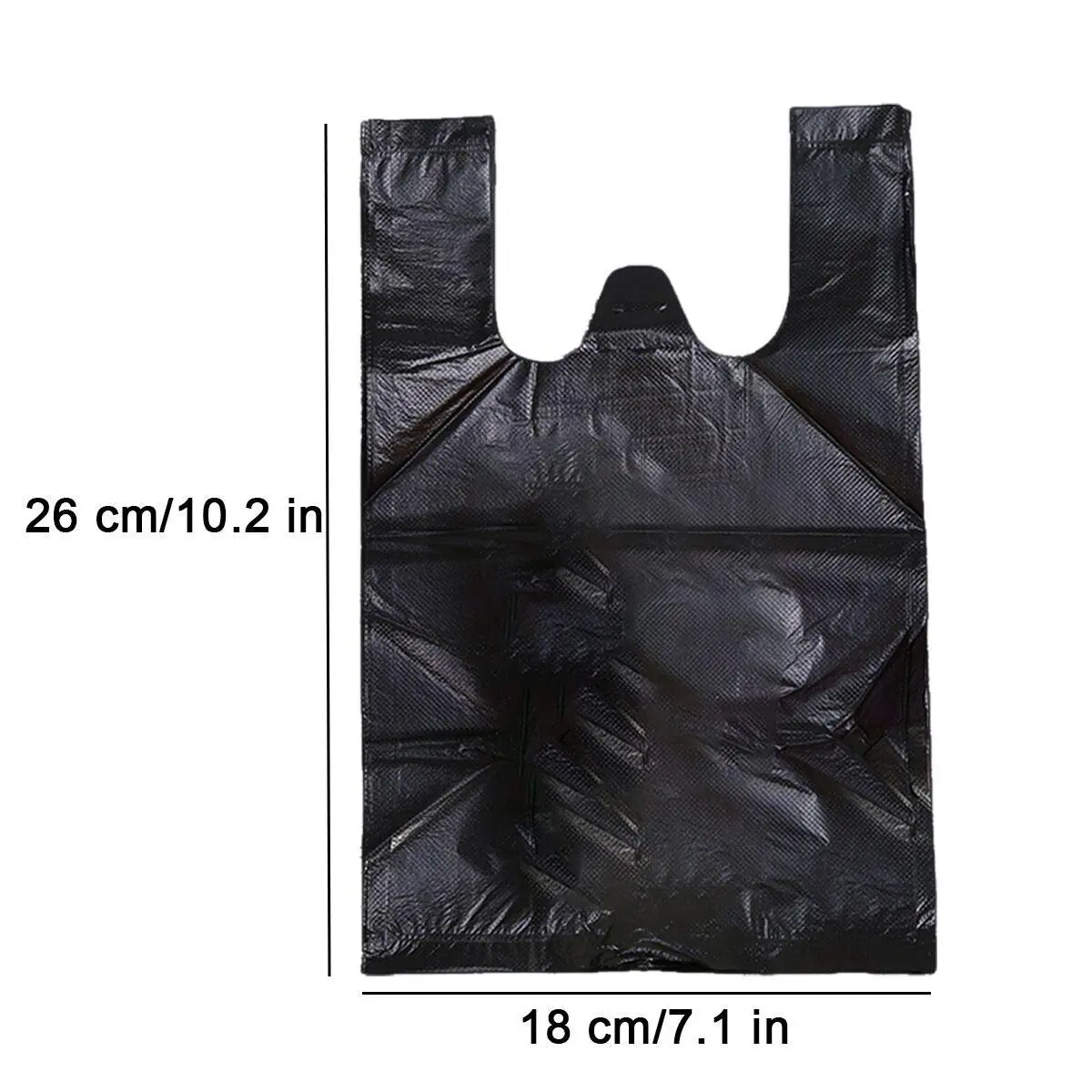These black KRIZJUES sanitary disposal bags with handles are made of high-quality HDPE material, perfect for discreetly disposing of sanitary napkins, tampons, or other small waste items at home, the office, or while traveling.