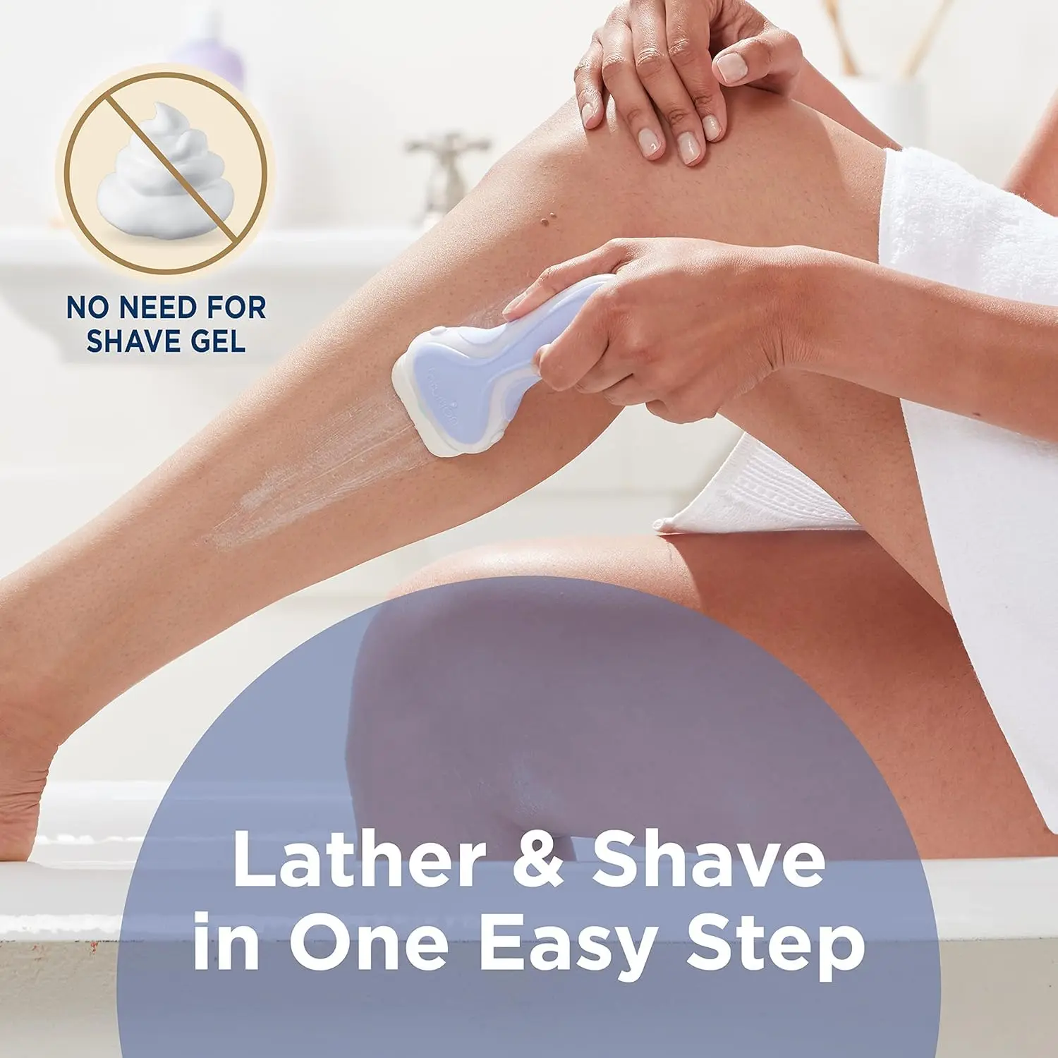 Schick Intuition Pure Nourishment razor refill cartridges with four blades and skin conditioning solid enriched with coconut milk and almond oil for a smooth, moisturized shave.