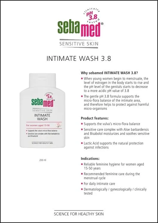 Sebamed Feminine Intimate Wash pH 3.8 - 200ml - Image 3
