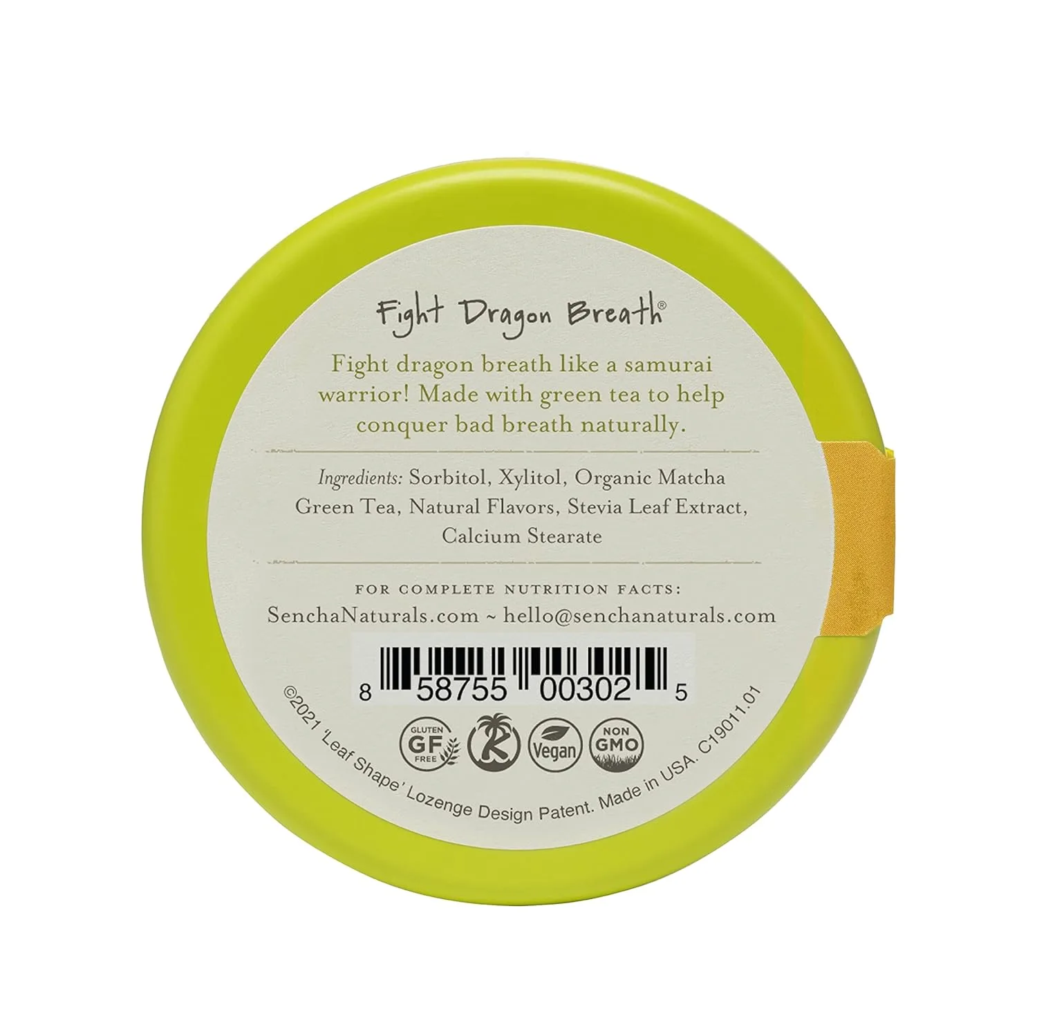 Sencha Green Tea Mints - Tropical Mango - Sugar Free - Image 2