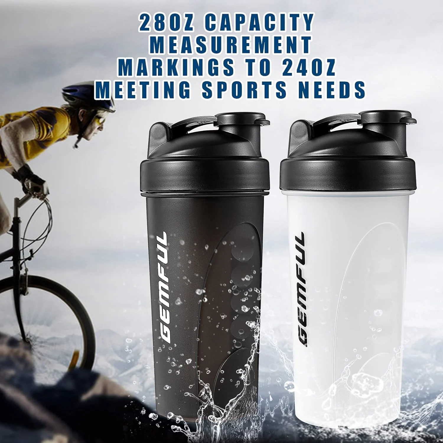 Shaker Bottle Protein Mix BPA-Free Leak Proof Gym Cup - Image 3