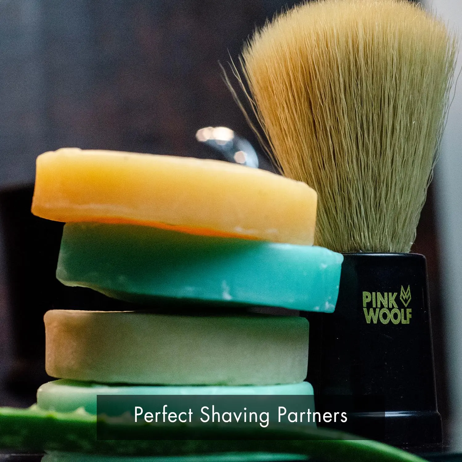 Pink Woolf shaving combo includes a soft bristle brush and seabuckthorn & aloe vera shaving soap for a rich, energizing lather and a true wet shave.