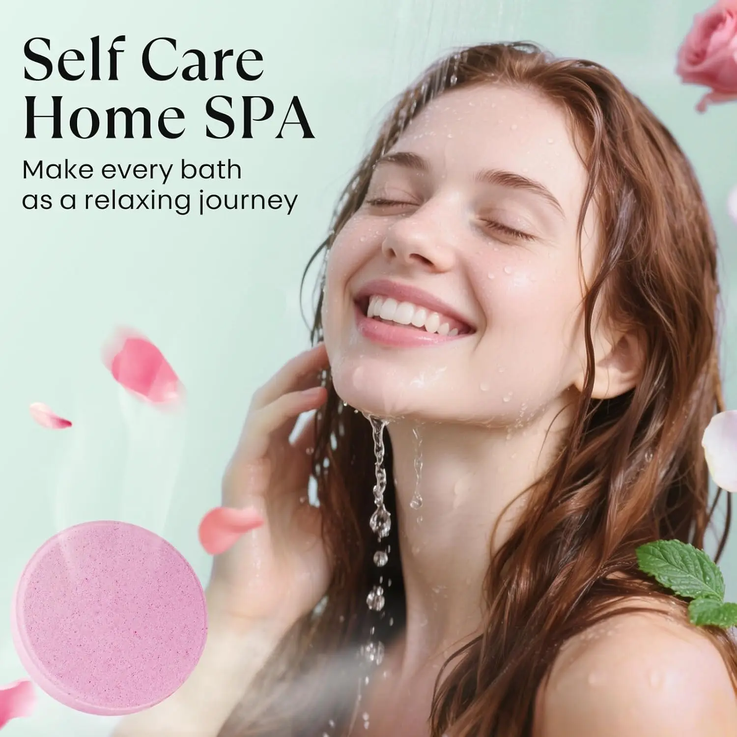 This set of eight aromatherapy shower bombs, with cedar wood, sandalwood, eucalyptus, and peppermint fragrances, offers a relaxing shower experience and stress relief, making it a perfect gift for women.