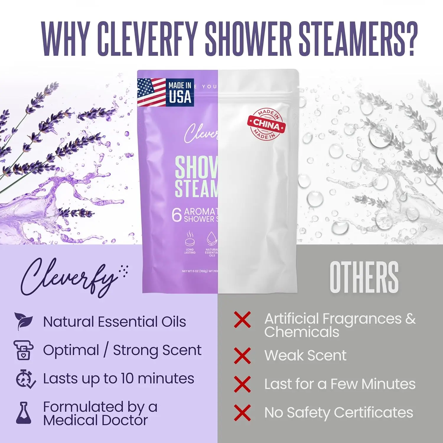 This aromatherapy shower bombs gift set includes six shower steamers with essential oils for a relaxing home spa experience and sinus relief.