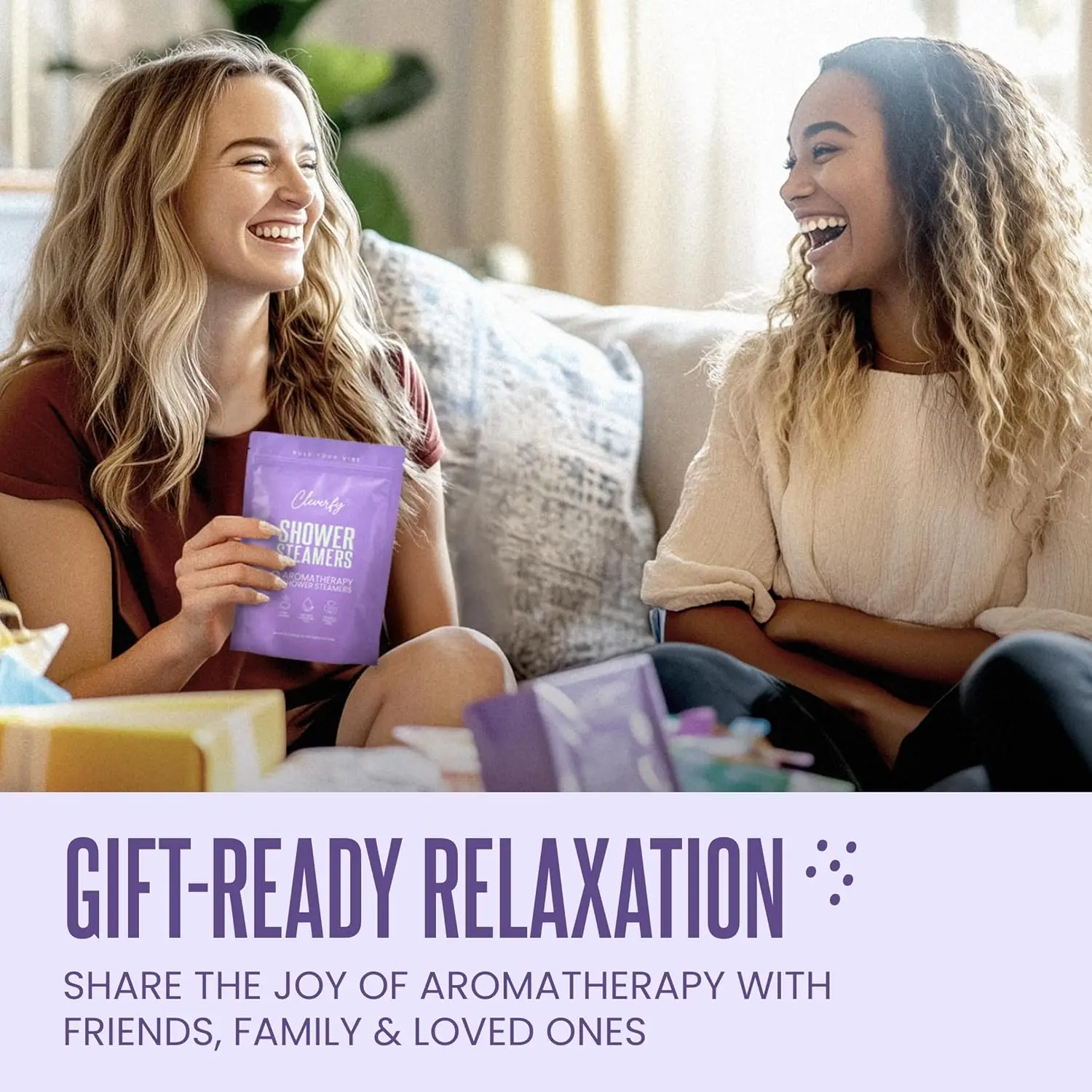 This aromatherapy shower bombs gift set includes six shower steamers with essential oils for a relaxing home spa experience and sinus relief.