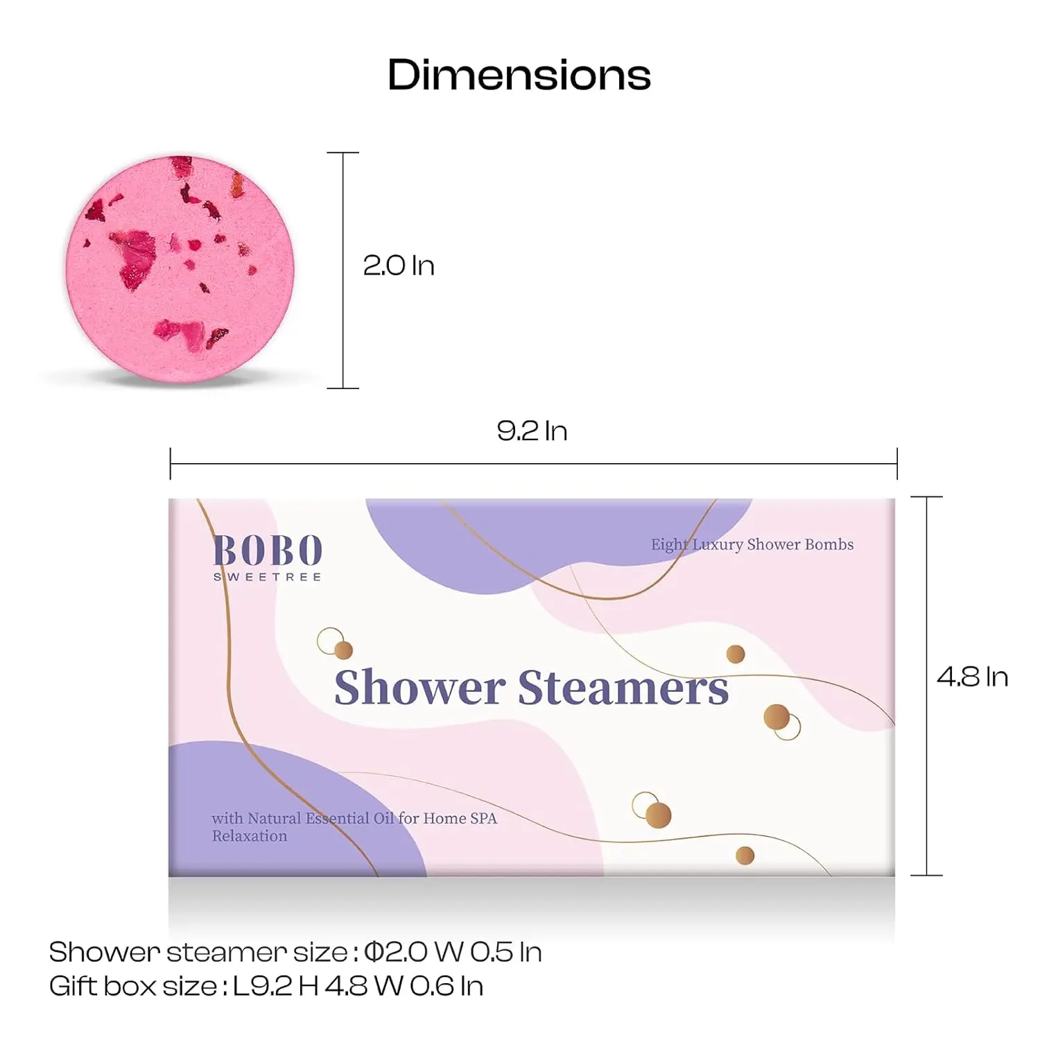 Indulge in a relaxing aromatherapy experience with these shower steamers, infused with natural essential oils for stress relief and self-care, making them the perfect gift for women.
