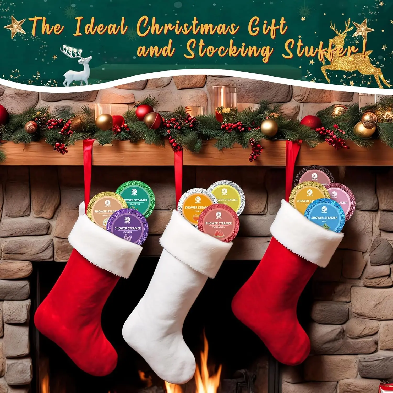 This gift set includes ten aromatherapy shower steamers with natural essential oils, perfect for relaxation and personal care, making it an ideal gift for both women and men for birthdays or Mother's Day.