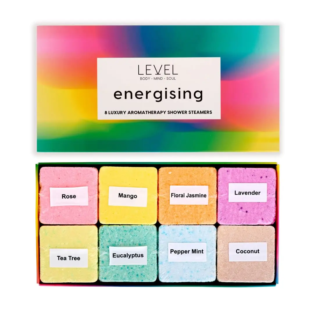 This 8 pack of aromatherapy shower steamers transforms your shower into a spa-like experience, releasing energizing and refreshing scents for sinus relief and relaxation.