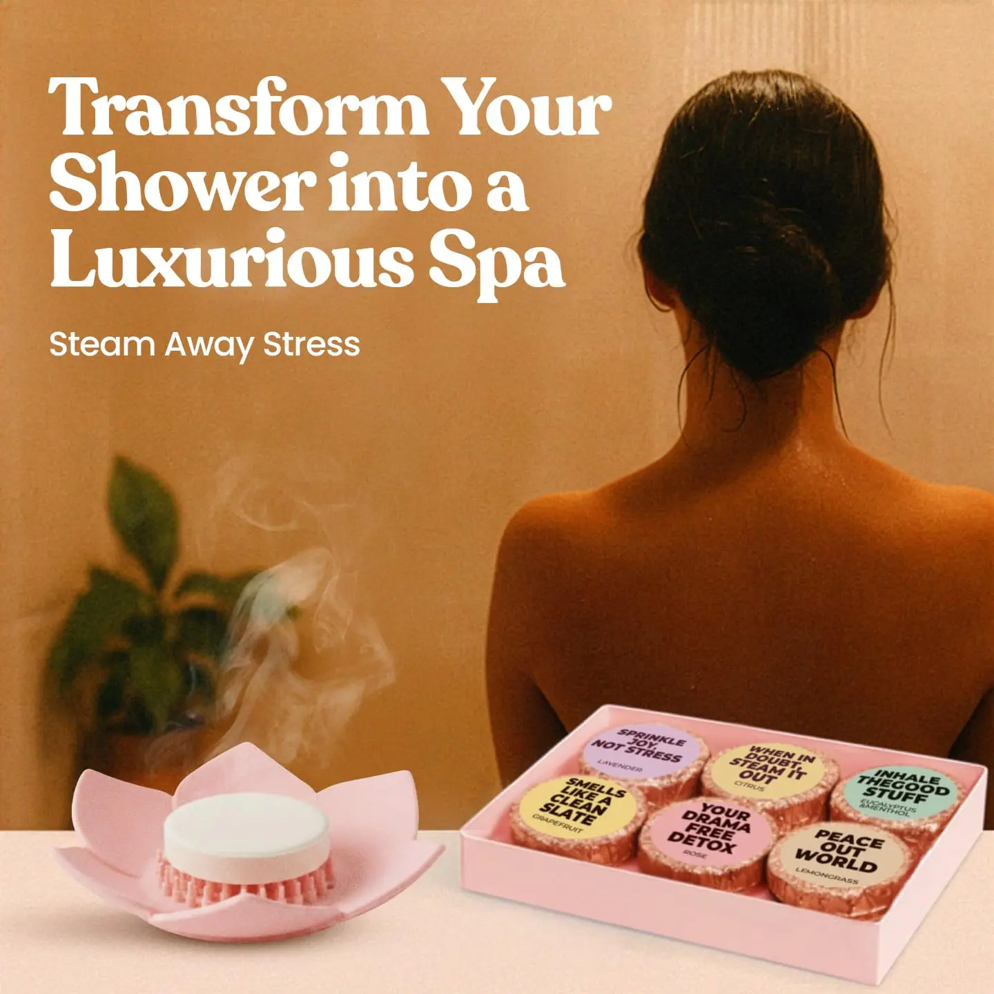 Aromatherapy shower steamers create a spa-like experience, perfect self-care gifts for women.