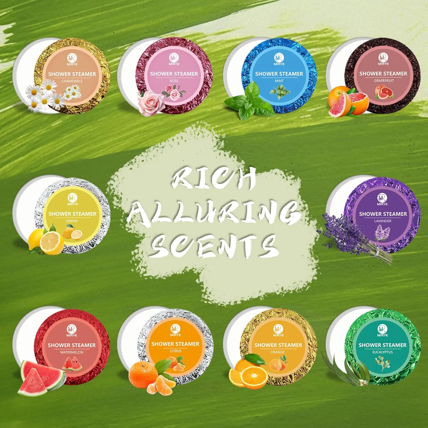 This gift set includes ten aromatherapy shower steamers with natural essential oils, perfect for relaxation and personal care, making it an ideal gift for both women and men for birthdays or Mother's Day.