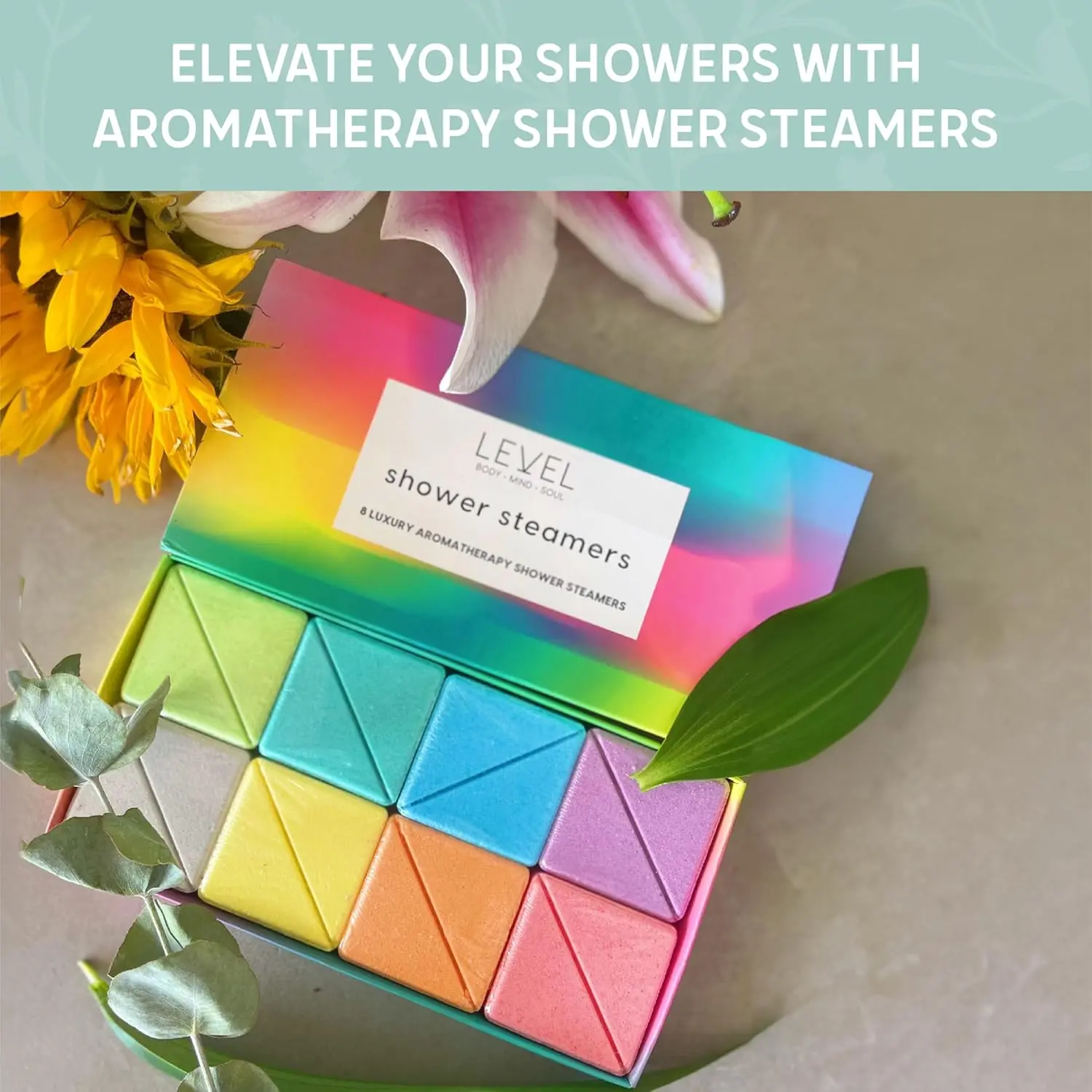 This 8 pack of aromatherapy shower steamers transforms your shower into a spa-like experience, releasing energizing and refreshing scents for sinus relief and relaxation.
