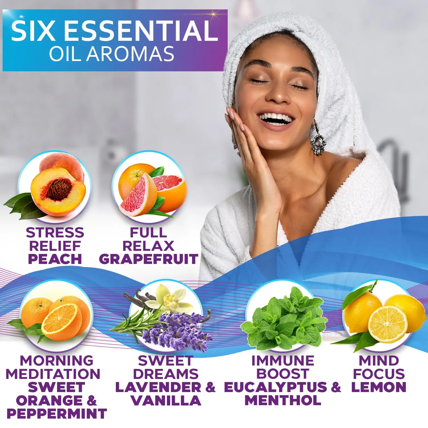 This set of six Bellisso aromatherapy shower steamers with essential oils offers a spa-like experience and stress relief, making it the perfect self-care gift for women who enjoy relaxing shower bombs.