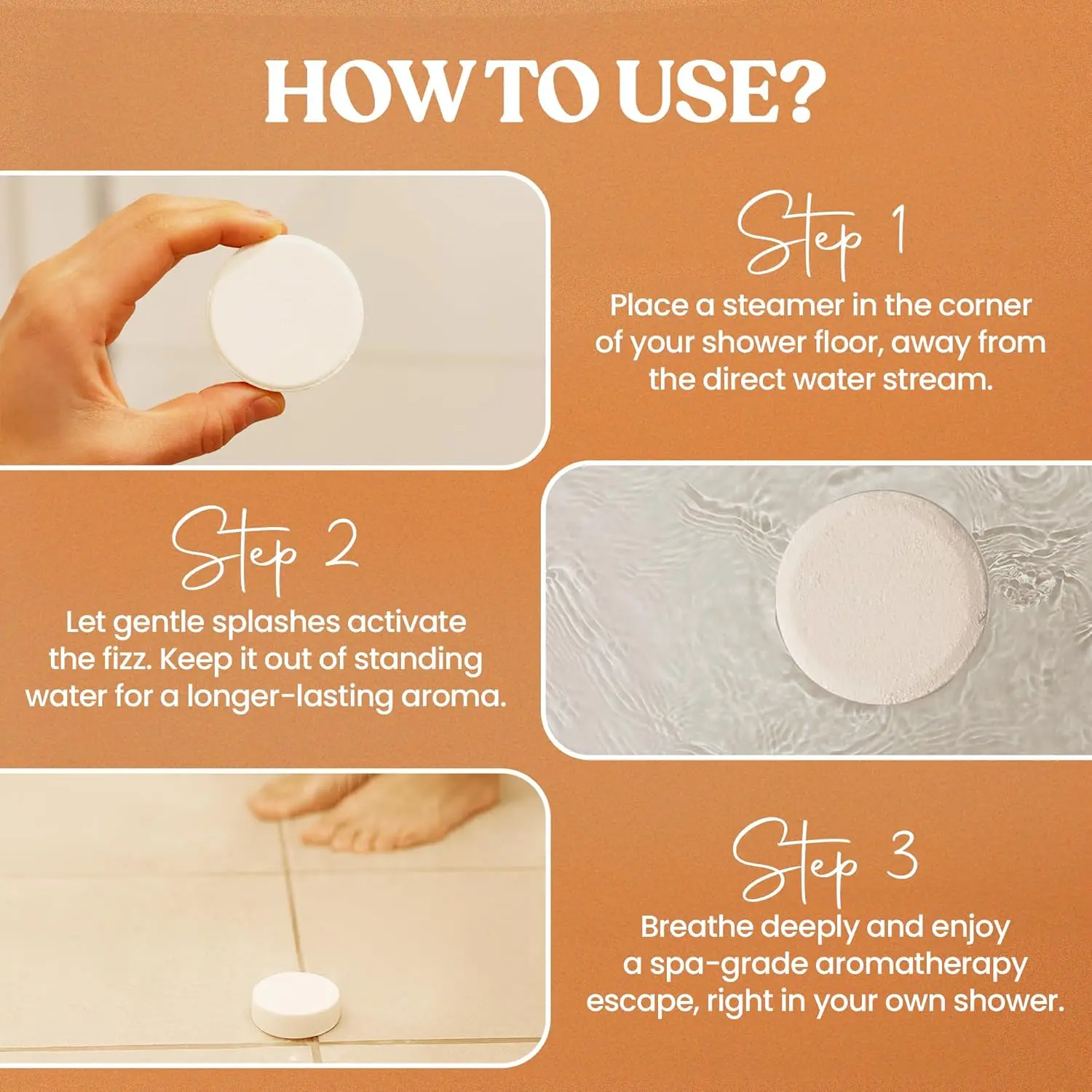 Aromatherapy shower steamers create a spa-like experience, perfect self-care gifts for women.