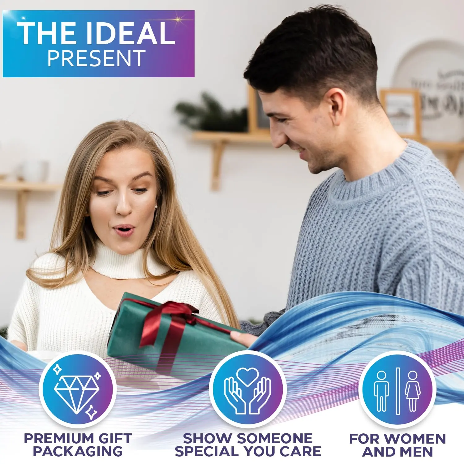 This set of six Bellisso aromatherapy shower steamers with essential oils offers a spa-like experience and stress relief, making it the perfect self-care gift for women who enjoy relaxing shower bombs.