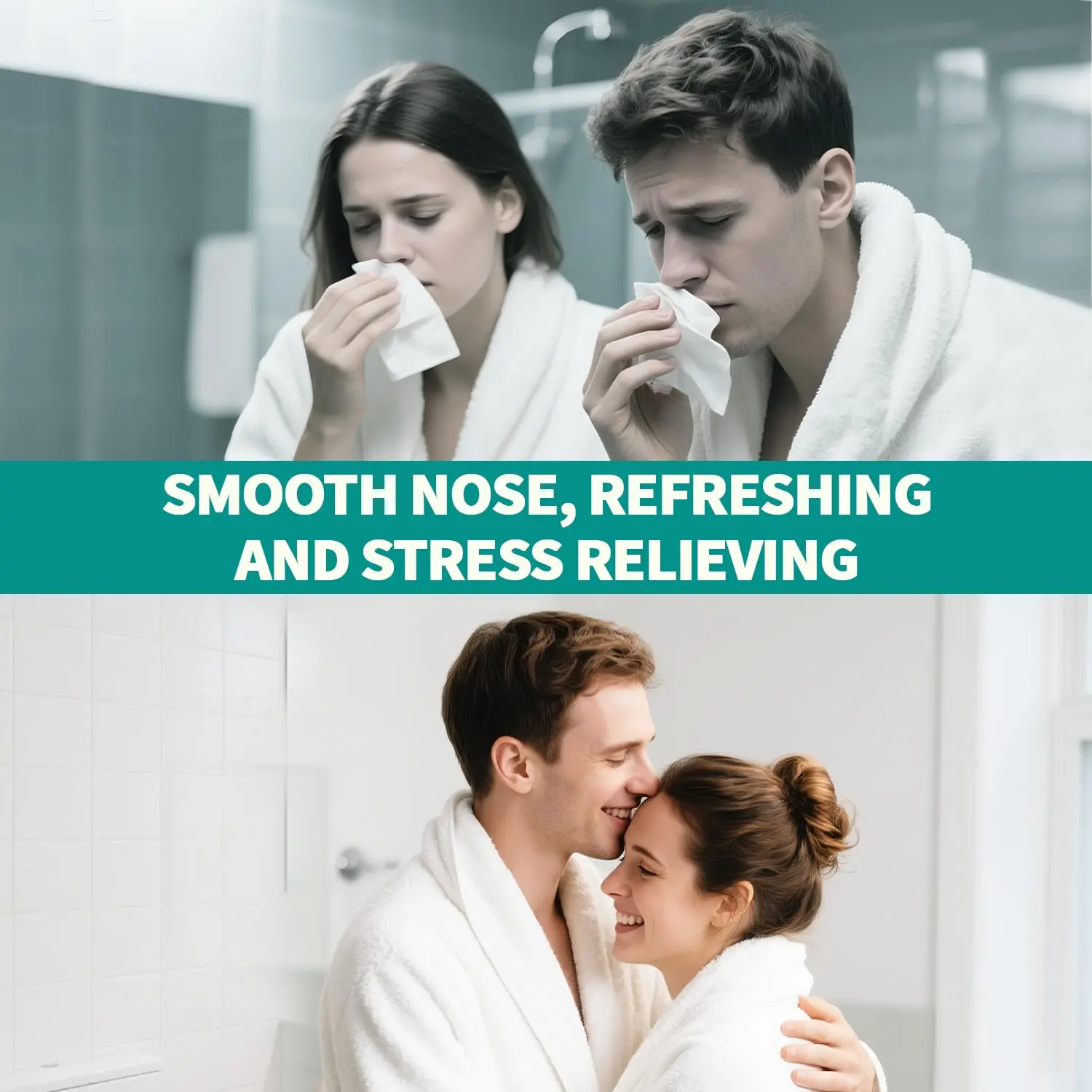 This aromatherapy shower steamer set contains eight eucalyptus and mint tablets for a spa-like experience, perfect for relaxation and travel.