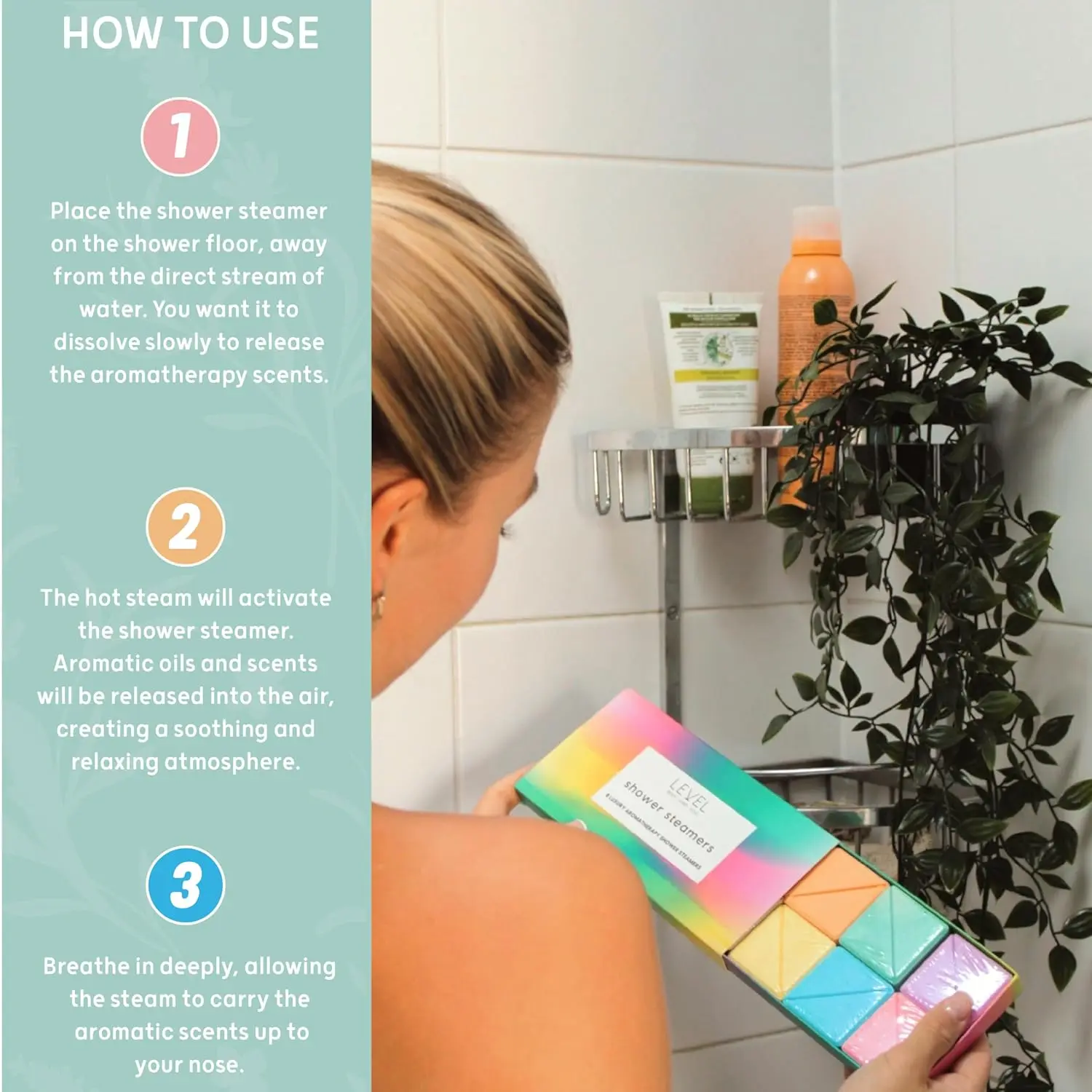 This 8 pack of aromatherapy shower steamers transforms your shower into a spa-like experience, releasing energizing and refreshing scents for sinus relief and relaxation.