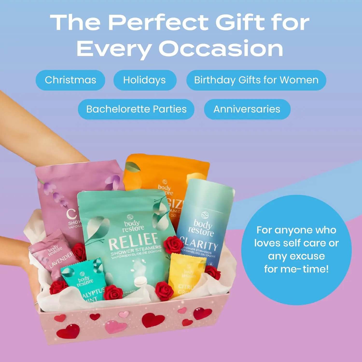 Enjoy relaxing aromatherapy with these shower steamers infused with essential oils, perfect for stress relief and self-care as a thoughtful birthday gift for women or men.