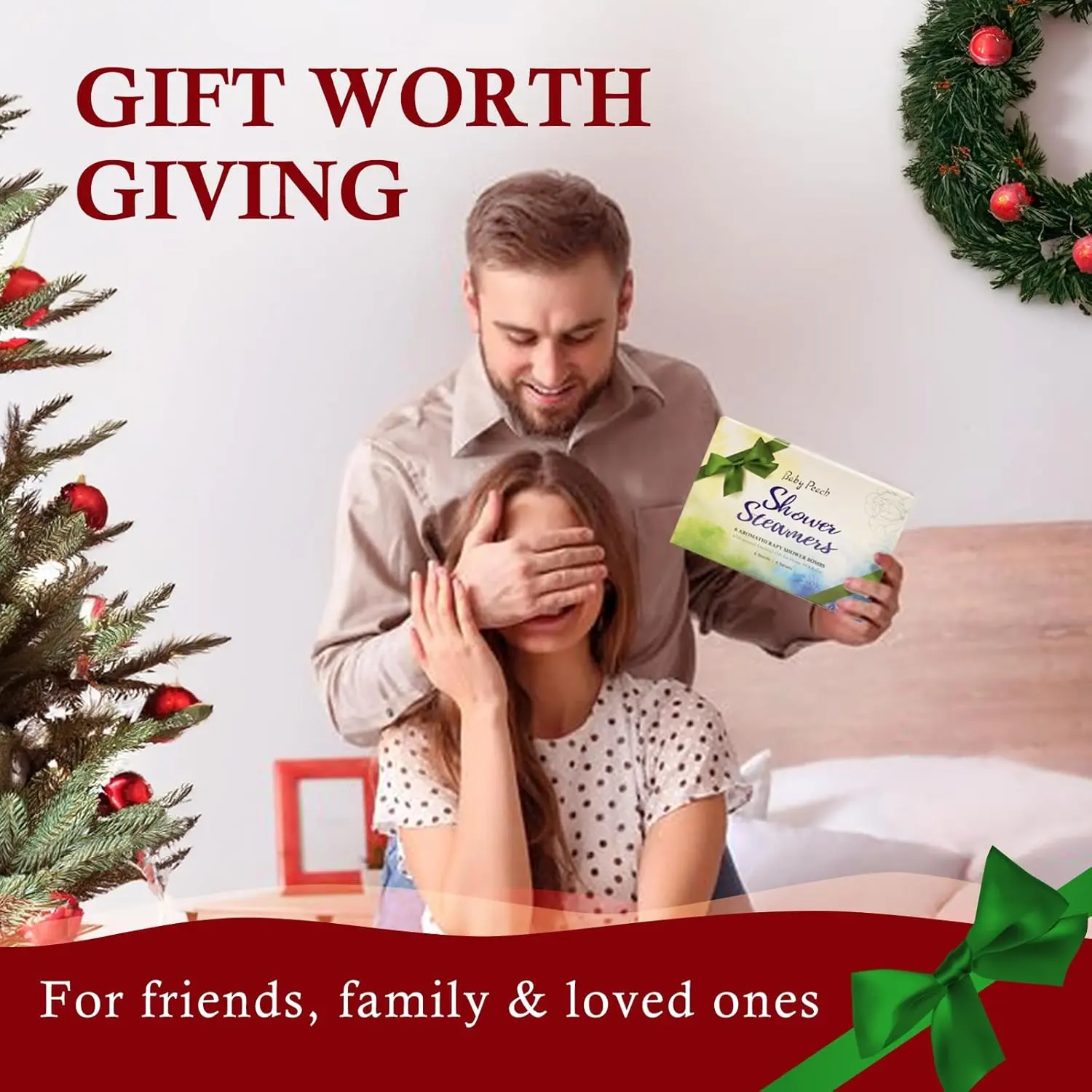 Six natural shower steamers aromatherapy tablets with essential oils for a relaxing spa experience at home.