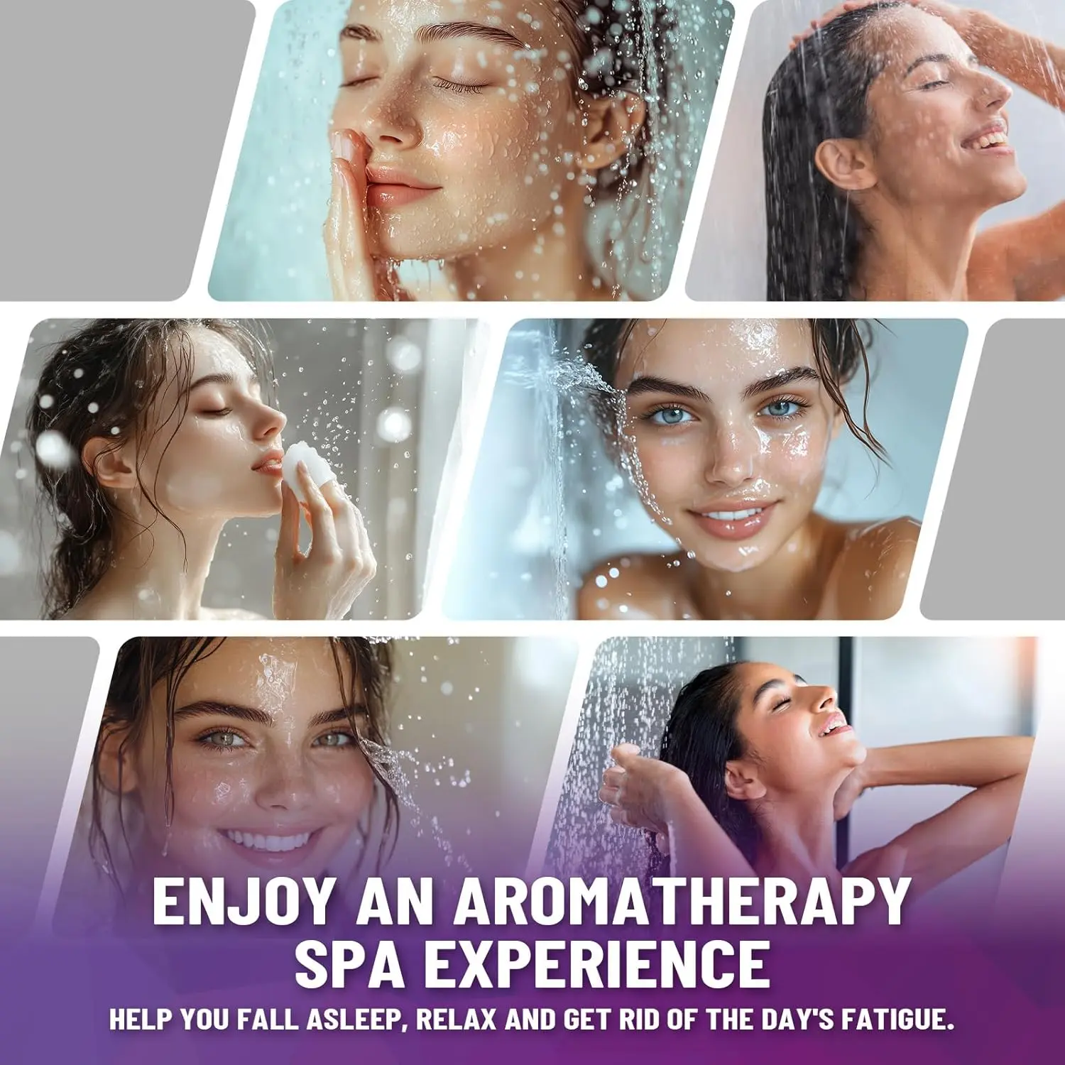 This aromatherapy shower steamer set includes eight individually wrapped shower bombs made with natural essential oils like eucalyptus, lavender, rose, and vanilla to create a relaxing home spa experience.