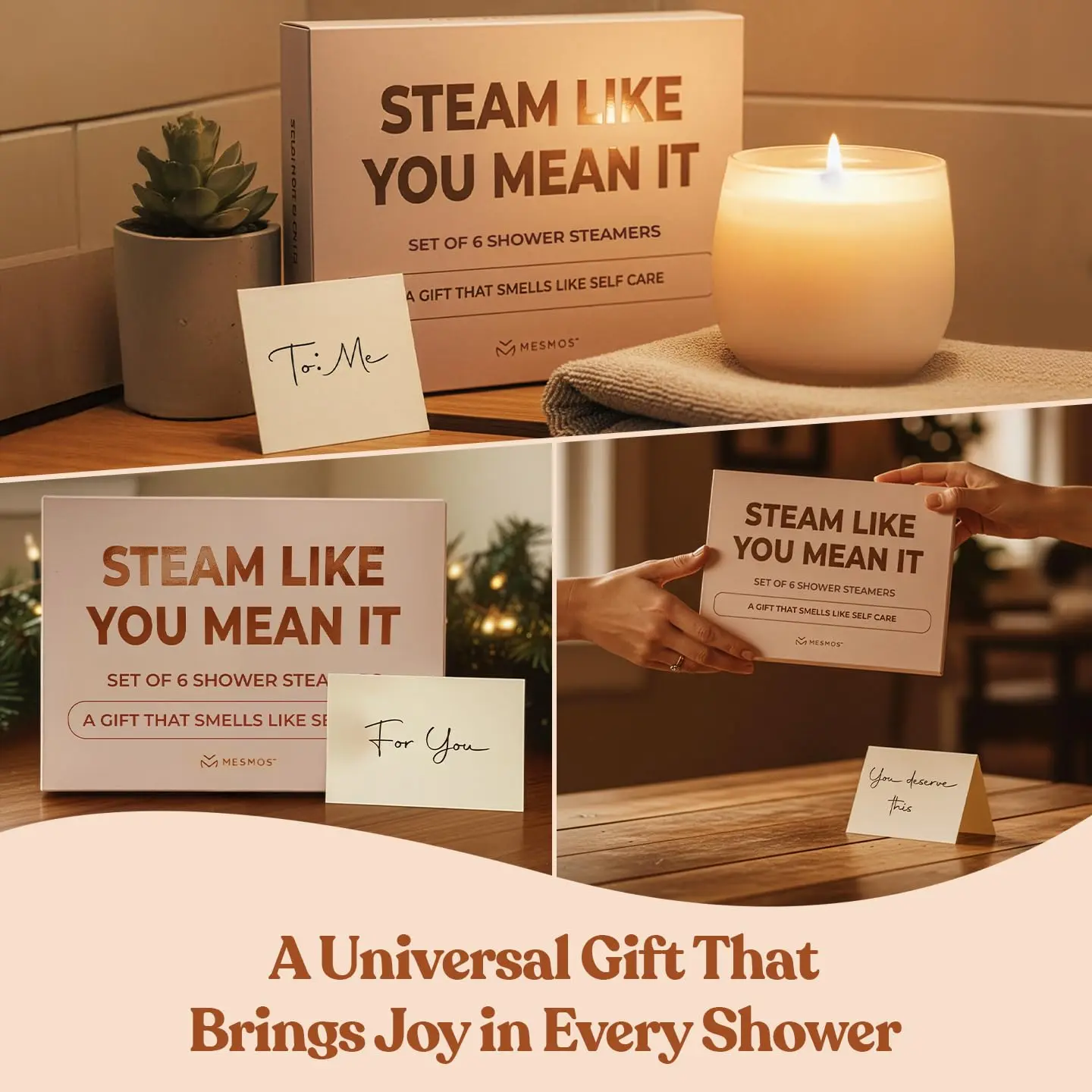 Aromatherapy shower steamers create a spa-like experience, perfect self-care gifts for women.