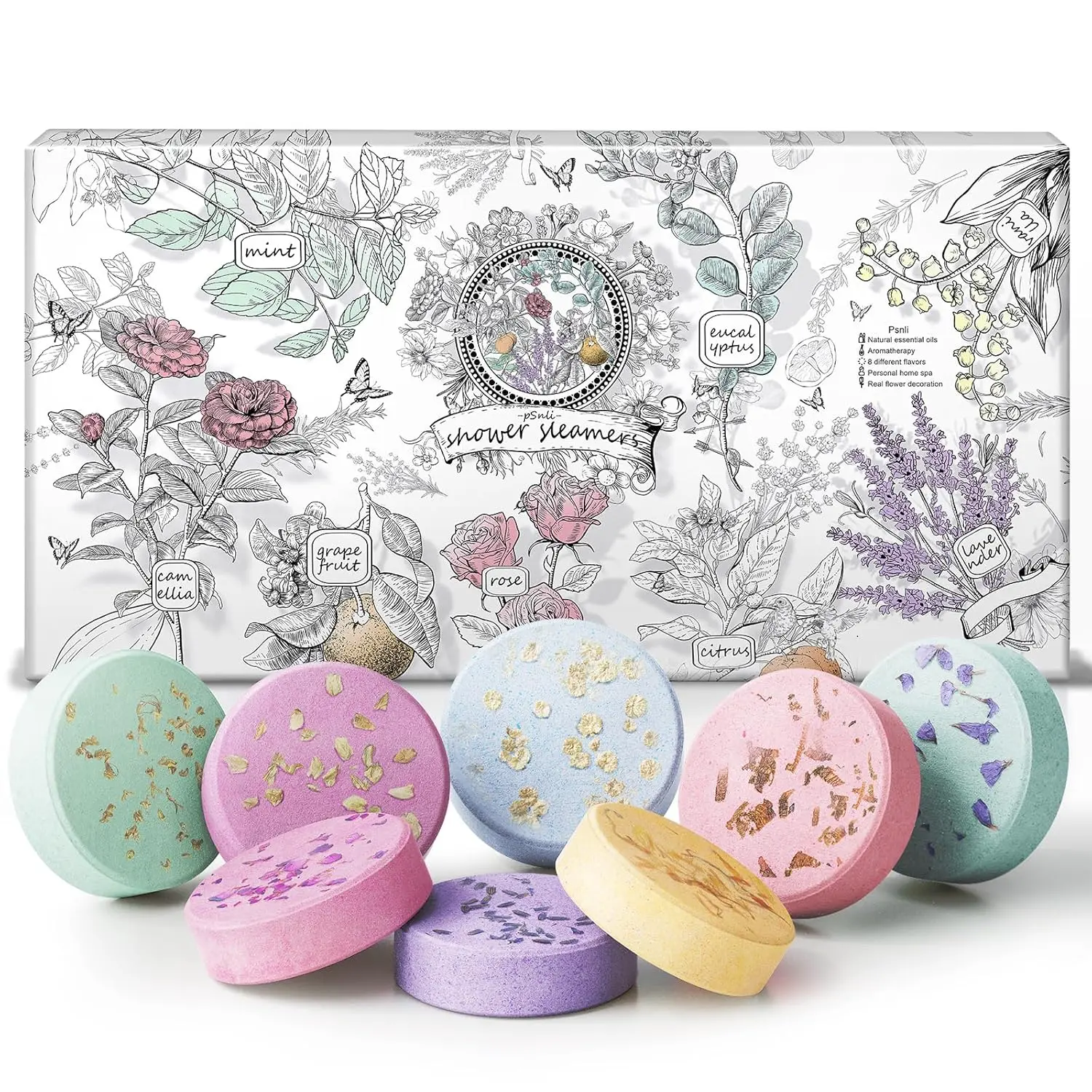 Relax and rejuvenate with these aromatherapy shower steamers, infused with natural essential oils like lavender and eucalyptus, perfect gifts for women for self-care and spa-like relaxation at home.
