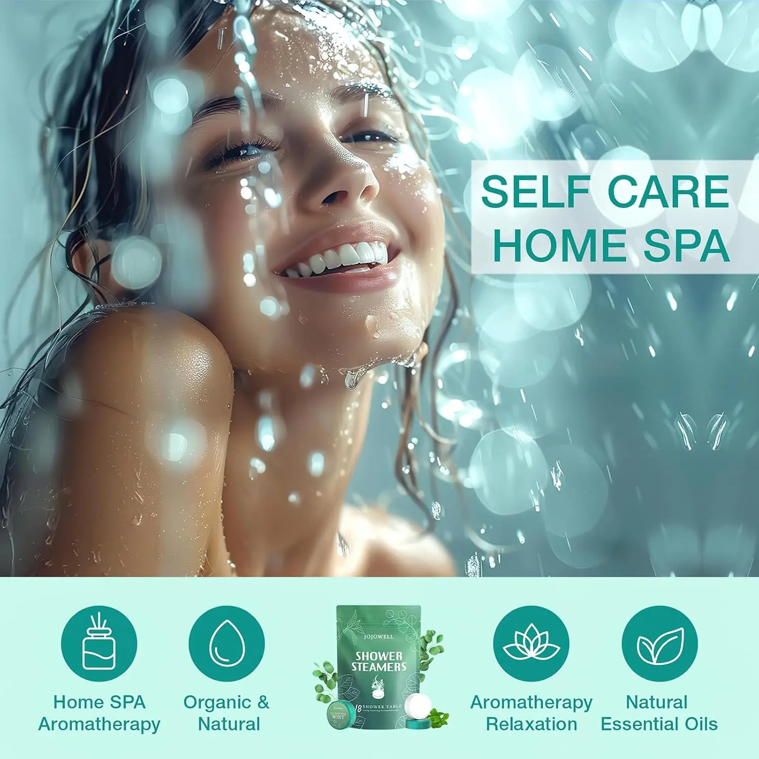 This 18-pack of JoJowell shower steamers with eucalyptus and mint provides aromatherapy benefits for nasal relief and a relaxing spa experience, making it a perfect self-care gift for both women and men.