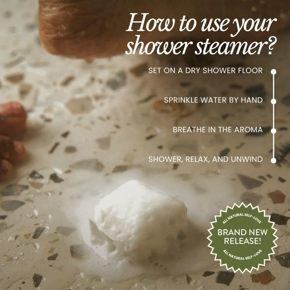 Six Bare Botanics aromatherapy shower steamers in assorted scents offer a relaxing and mood-boosting spa experience at home with natural essential oils.