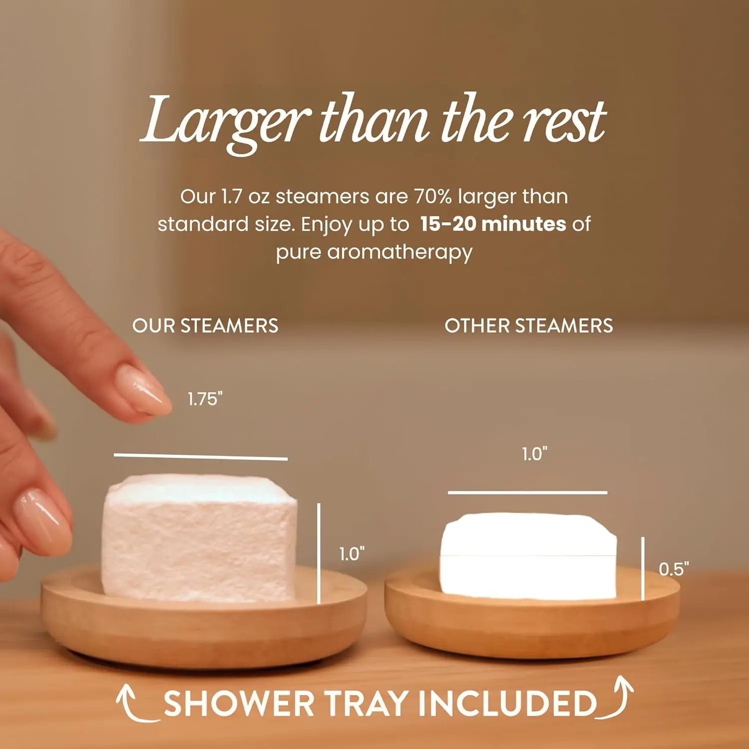 Six Bare Botanics aromatherapy shower steamers in assorted scents offer a relaxing and mood-boosting spa experience at home with natural essential oils.