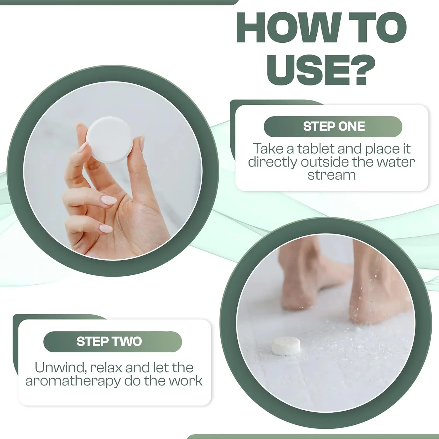 Ten pack of eucalyptus shower steamers with essential oils for aromatherapy that help clear sinuses and provide relaxation.