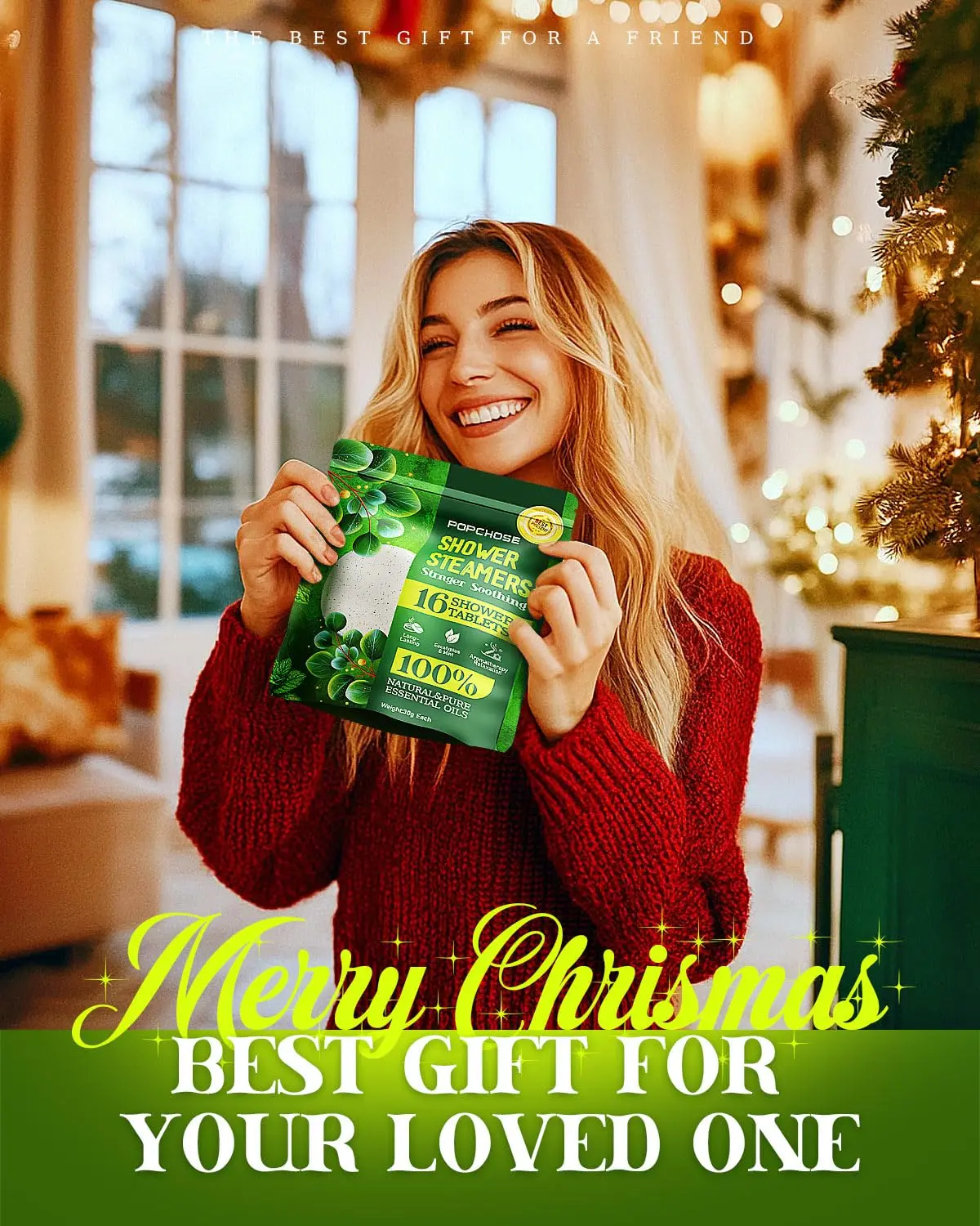 A set of eucalyptus shower steamers provides aromatherapy for nasal congestion relief and creates a relaxing home spa experience.