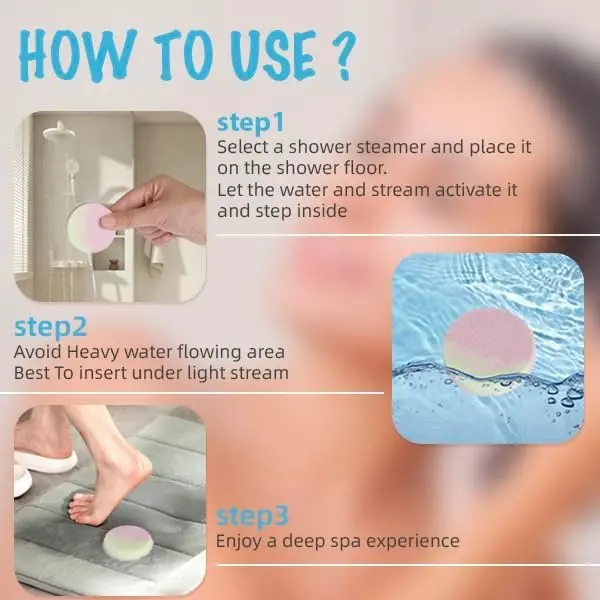 This aromatherapy shower steamers gift set includes 48 two-color shower bombs with natural essential oils like lavender and eucalyptus, perfect for relaxation and stress relief in a luxury home spa experience.