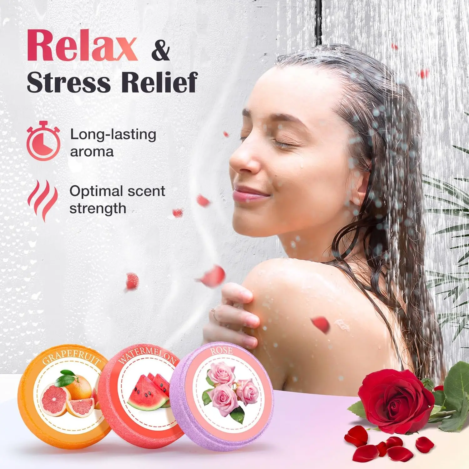 Relaxing shower steamers gifts for women with aromatherapy essential oils provide a spa-like experience for stress relief and self-care.