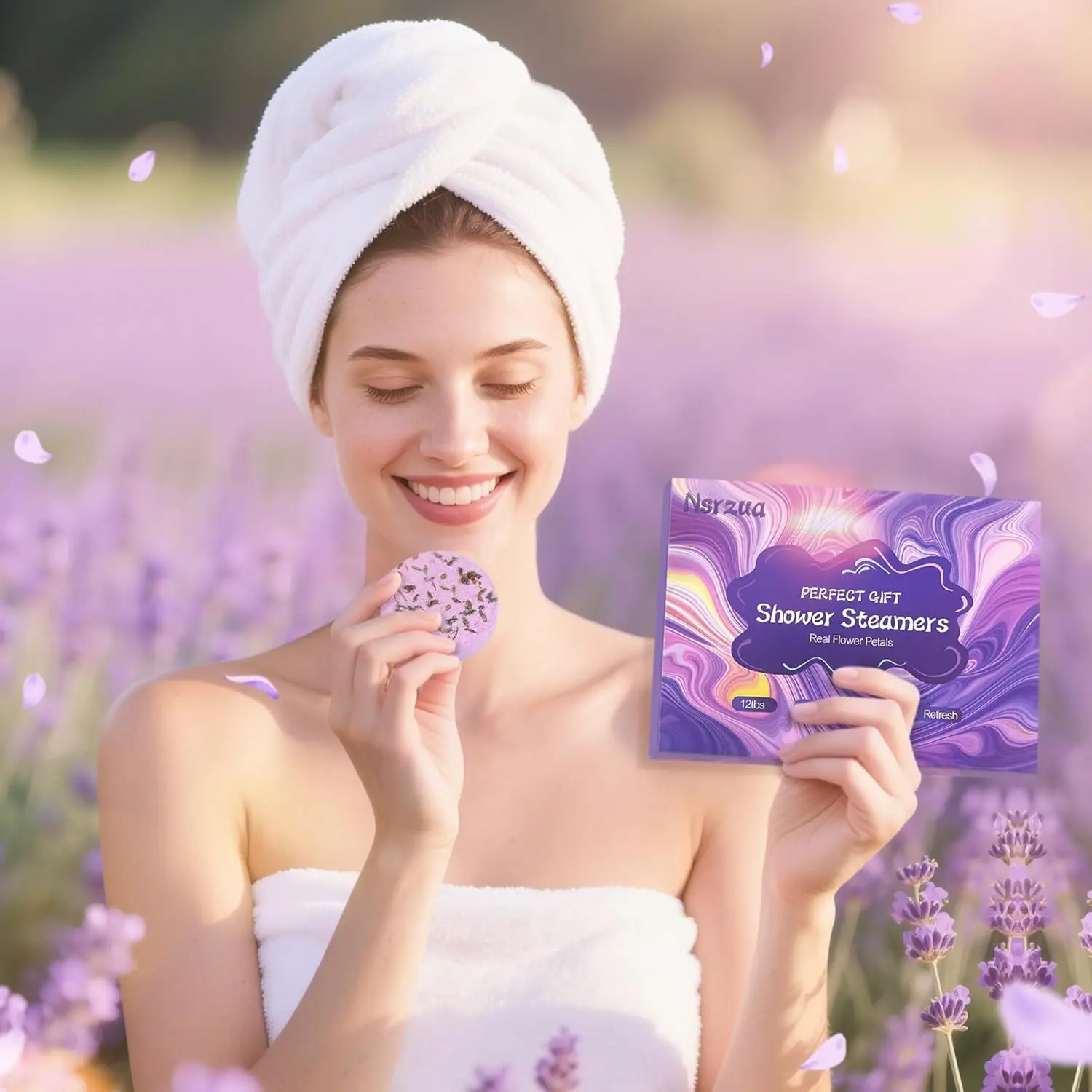 This beautifully packaged aromatherapy shower steamers gift set for women includes 12 shower bombs with six different fragrances for stress relief and relaxation, perfect for birthdays, Mother's Day, or a spa day at home.