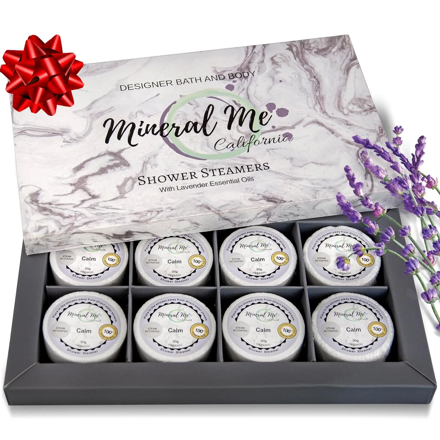 Indulge in a relaxing aromatherapy experience with these lavender shower steamers, infused with organic essential oils for a vaporizing steam spa in your shower.