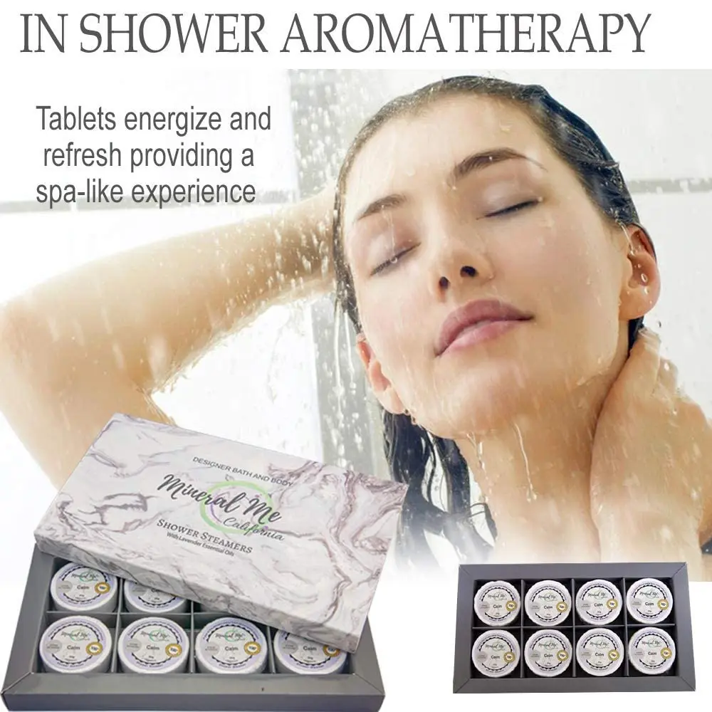 Indulge in a relaxing aromatherapy experience with these lavender shower steamers, infused with organic essential oils for a vaporizing steam spa in your shower.
