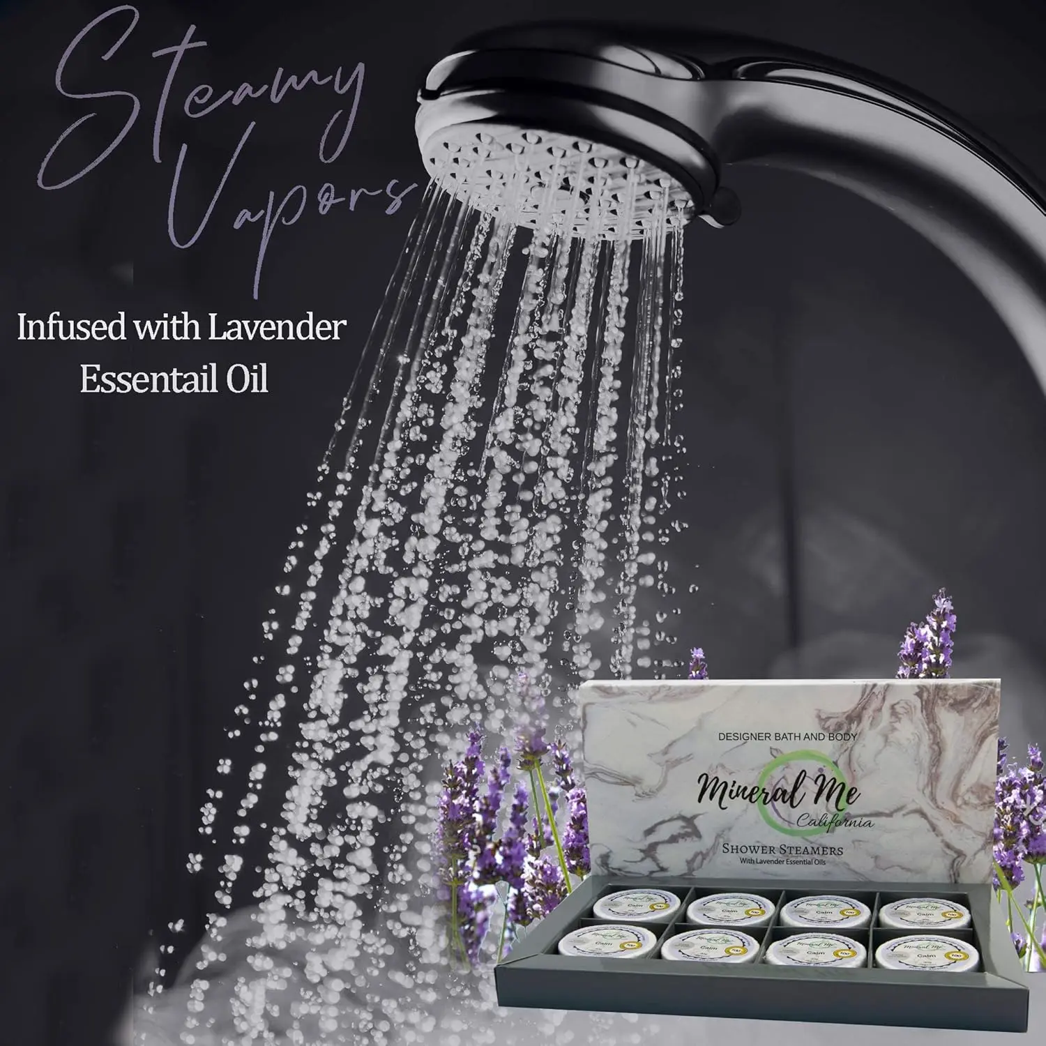 Indulge in a relaxing aromatherapy experience with these lavender shower steamers, infused with organic essential oils for a vaporizing steam spa in your shower.