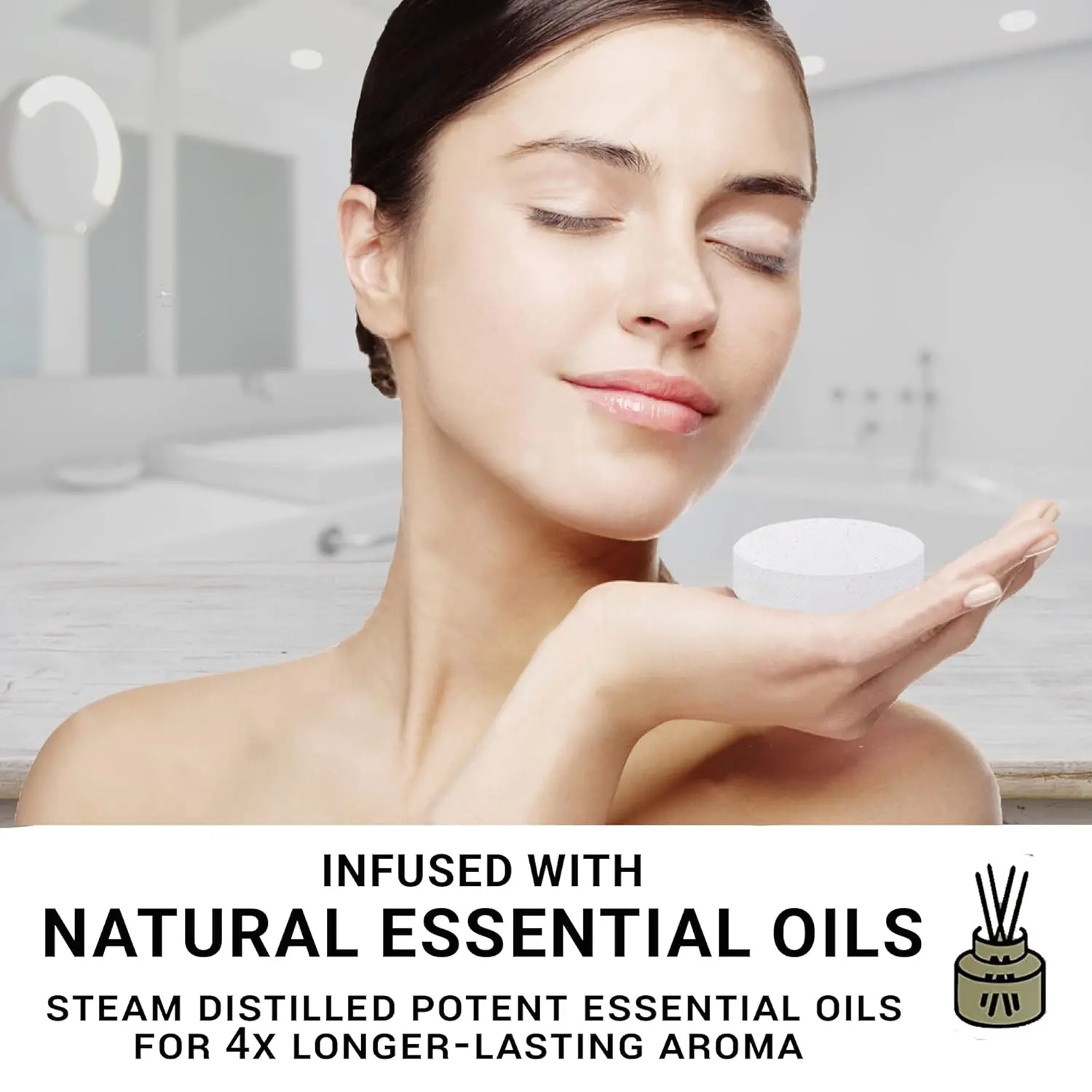 Indulge in a relaxing aromatherapy experience with these lavender shower steamers, infused with organic essential oils for a vaporizing steam spa in your shower.