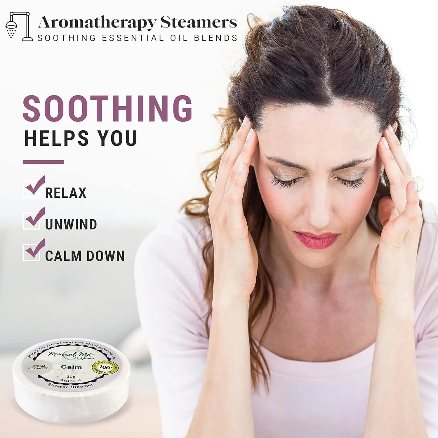 Indulge in a relaxing aromatherapy experience with these lavender shower steamers, infused with organic essential oils for a vaporizing steam spa in your shower.