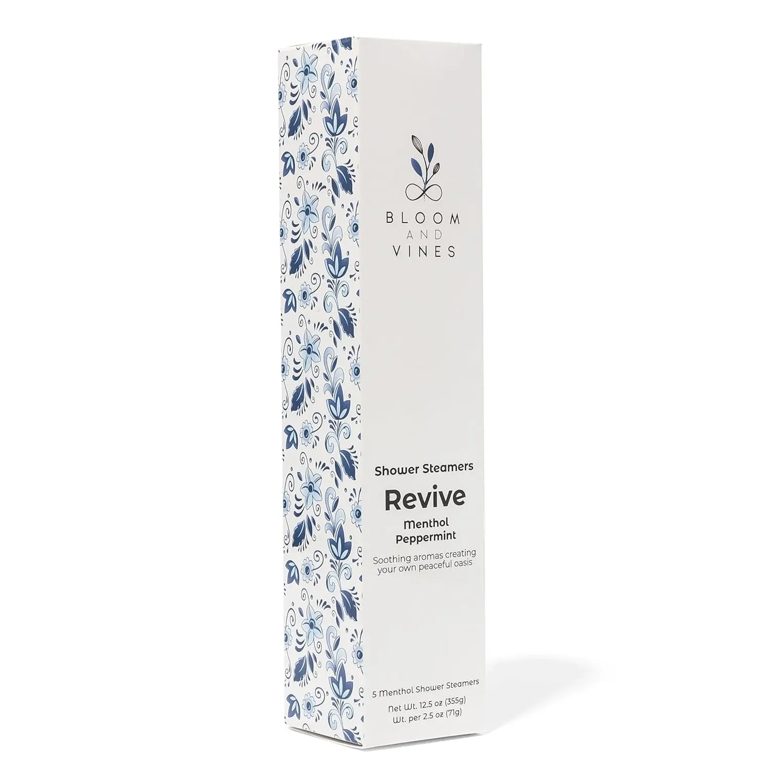 Aromatherapy shower steamers with menthol and peppermint essential oils, providing a spa-like experience to reduce stress and lift your mood.