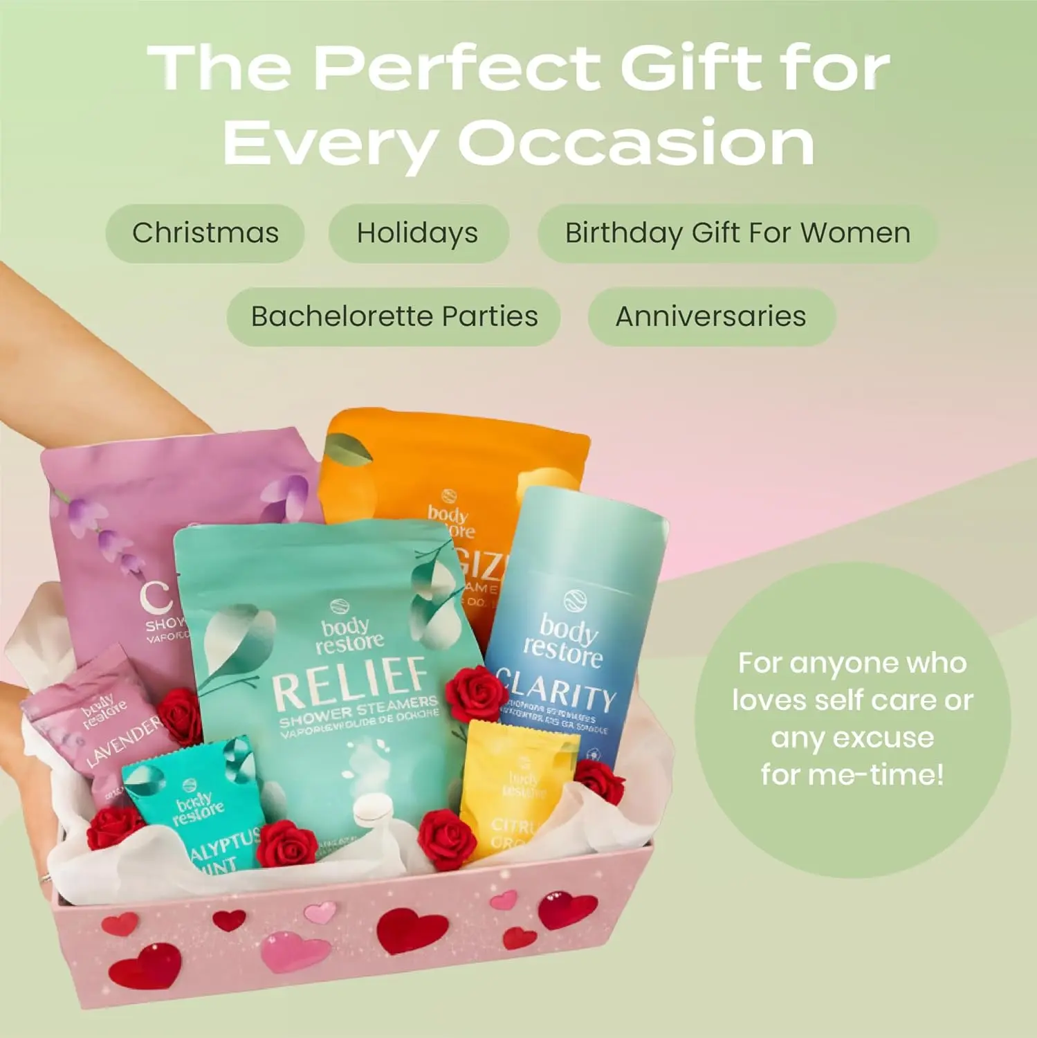 Fifteen tea tree aromatherapy shower steamers for stress relief and relaxation, perfect for birthday gifts or travel.