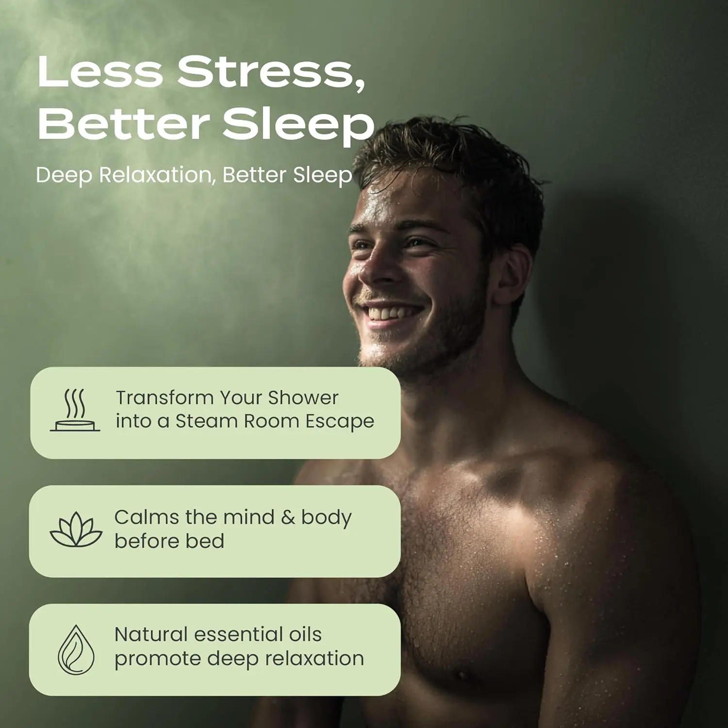 Fifteen tea tree aromatherapy shower steamers for stress relief and relaxation, perfect for birthday gifts or travel.