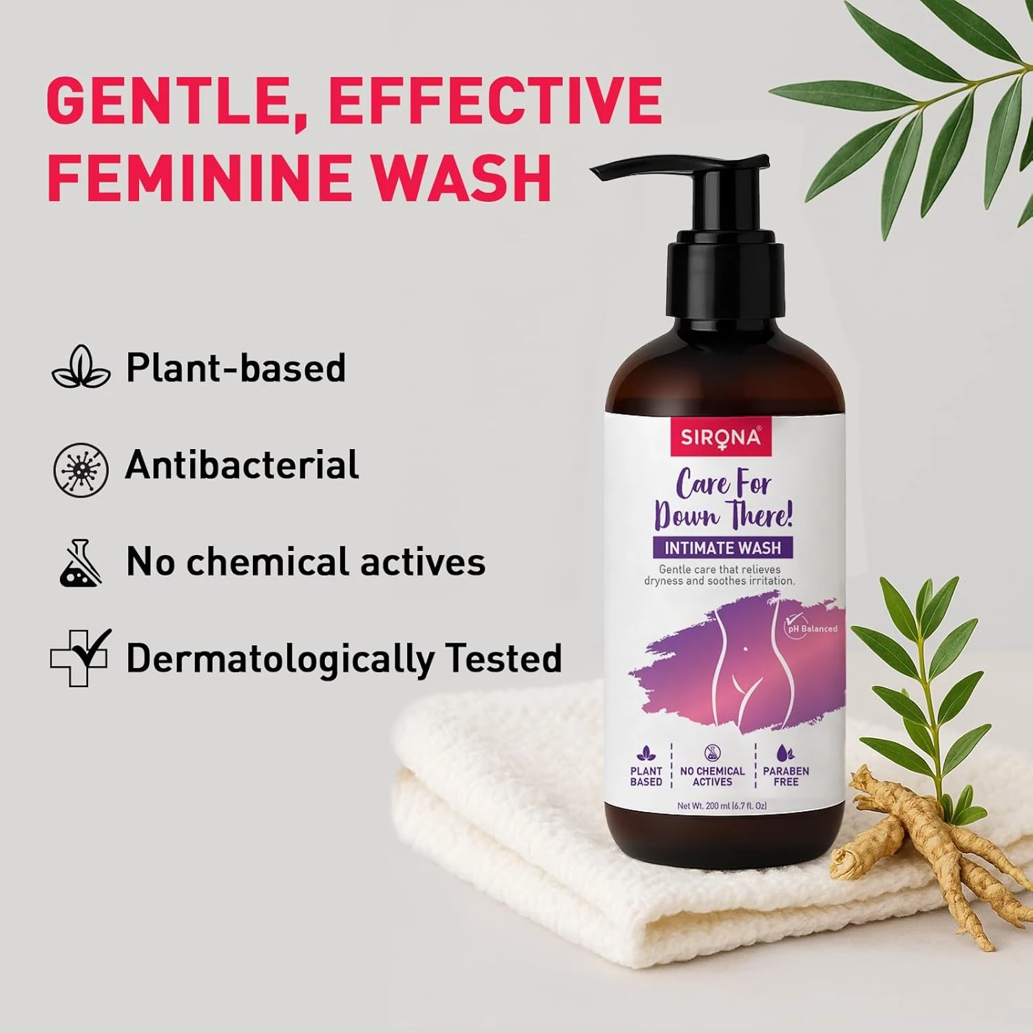 Sirona Natural Feminine Wash | pH Balanced & Odor Control - Image 2