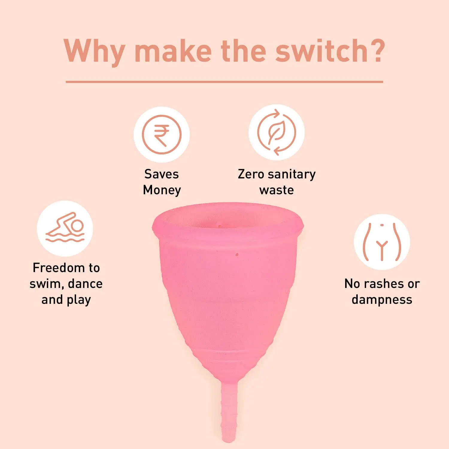 Sirona Pro reusable menstrual cup offers leak-free period protection for up to 10 hours and is ideal for women with an active lifestyle.