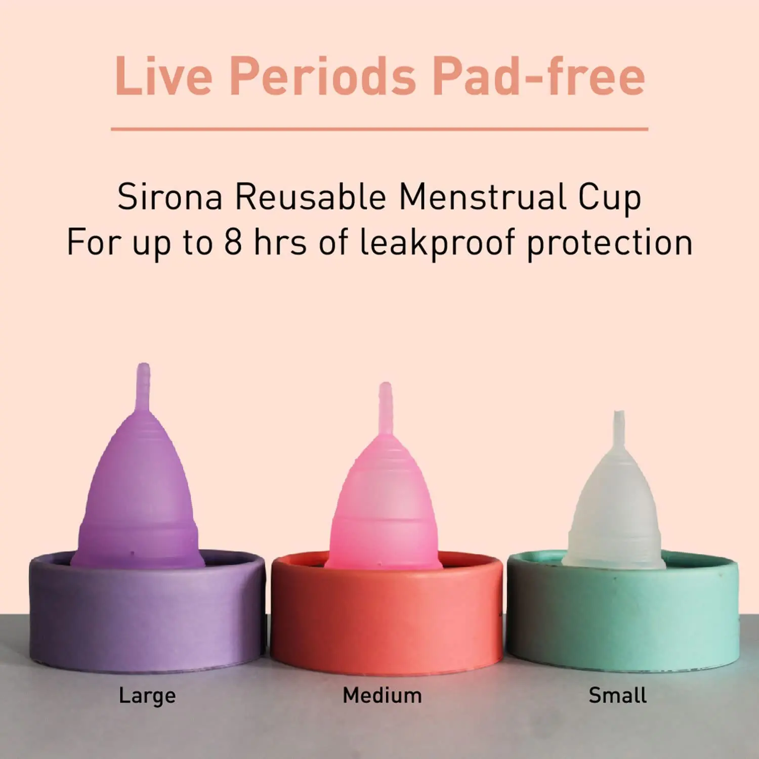 Sirona Pro reusable menstrual cup offers leak-free period protection for up to 10 hours and is ideal for women with an active lifestyle.